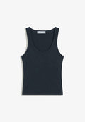 Bershka BASIC RIBBED - VEST TOP - Top - royal blue