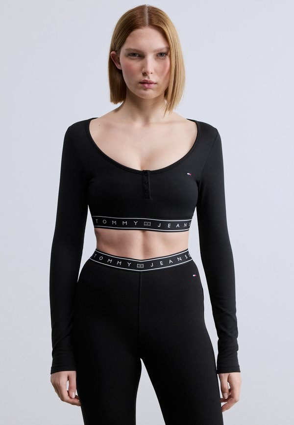Tommy Jeans LONG SLEEVE SLIM CROP TOP