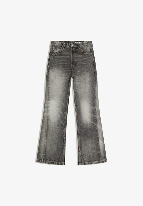 Bershka Bootcut jeans - mottled dark grey