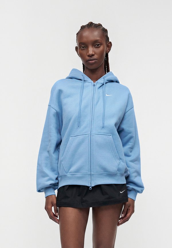 Nike Sportswear STUDIO FLEECE MEDIUM WEIGHT OVERSIZED FULL-ZIP HOODIE - Zip-up sweatshirt - work blue/sail