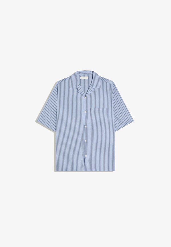 Bershka STRIPPED - SHIRT - Shirt - light blue