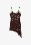 Bershka Day dress - mottled dark brown