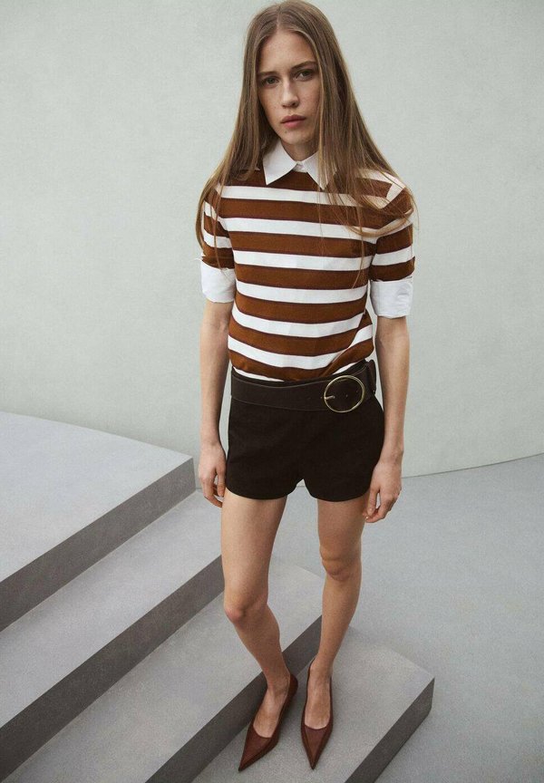 Mango Print T-shirt - camel