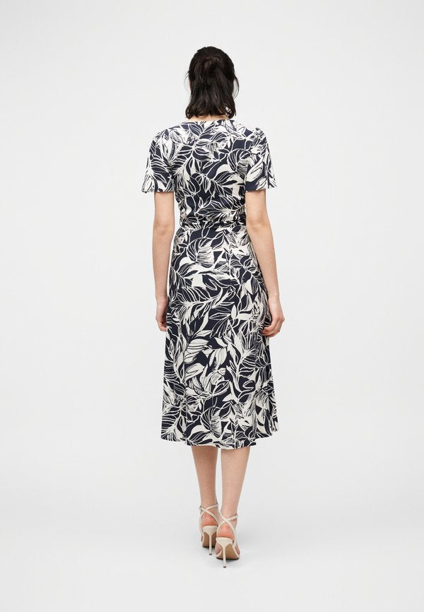 VILA VIPERRY V NECK MIDI DRESS
