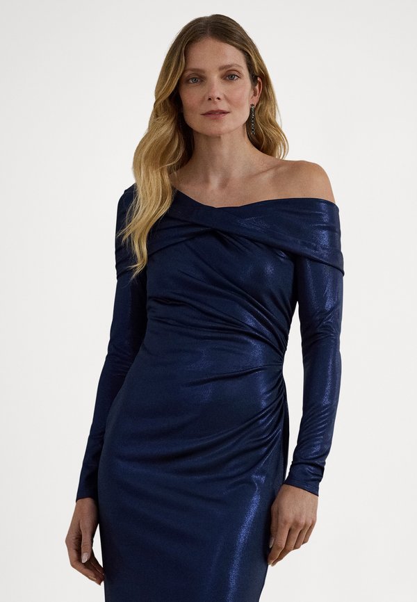 Lauren Ralph Lauren METALLIC OFF-THE-SHOULDER COCKTAIL DRESS