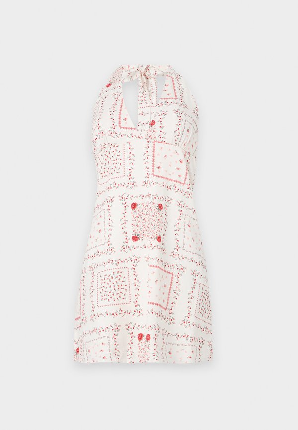 Hollister Co. Open Back Linen-Blend Halter Dress