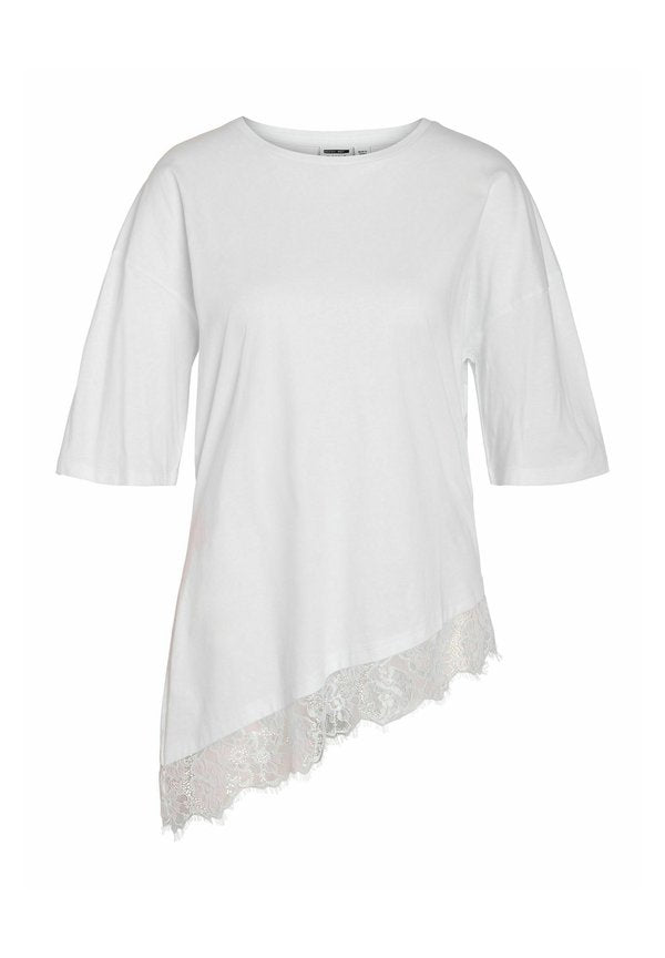 Noisy May NMEASY LACE DETAIL S/S T-SHIRT