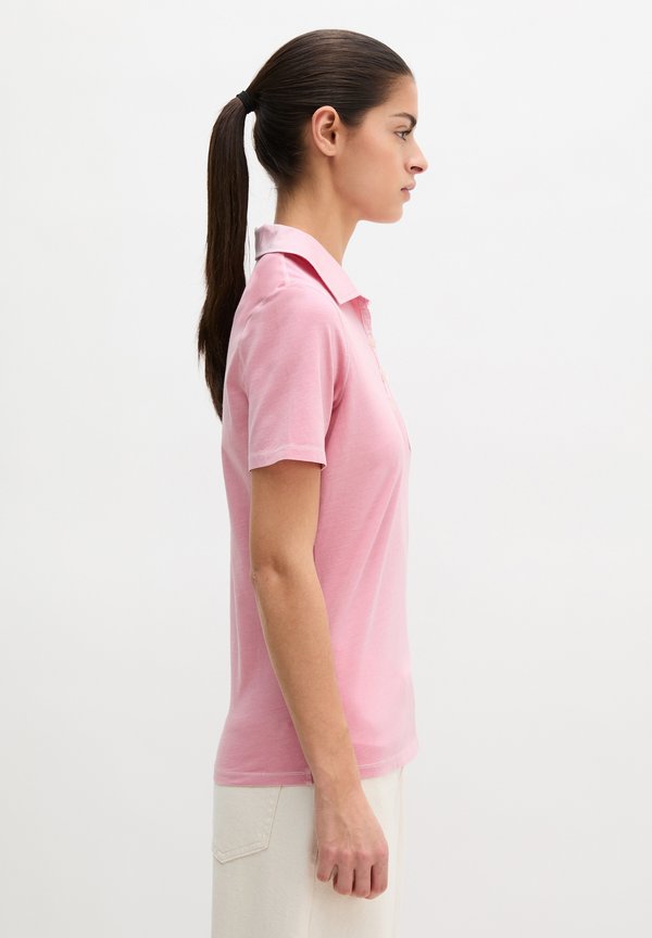 Marc O'Polo MARC O'POLO KURZARM POLOSHIRT SLIM MIT MATERIAL-MIX-DETAILS