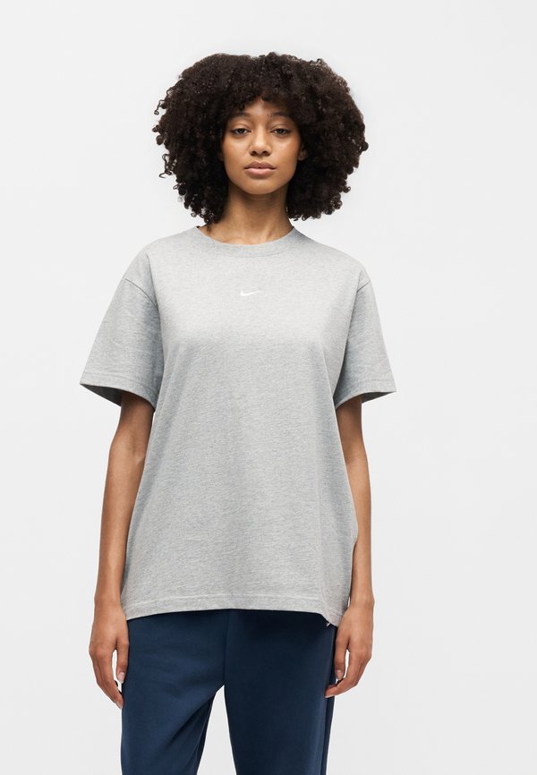 Nike Sportswear CLASSIC TEE - Basic T-shirt - darkk grey heather/sail
