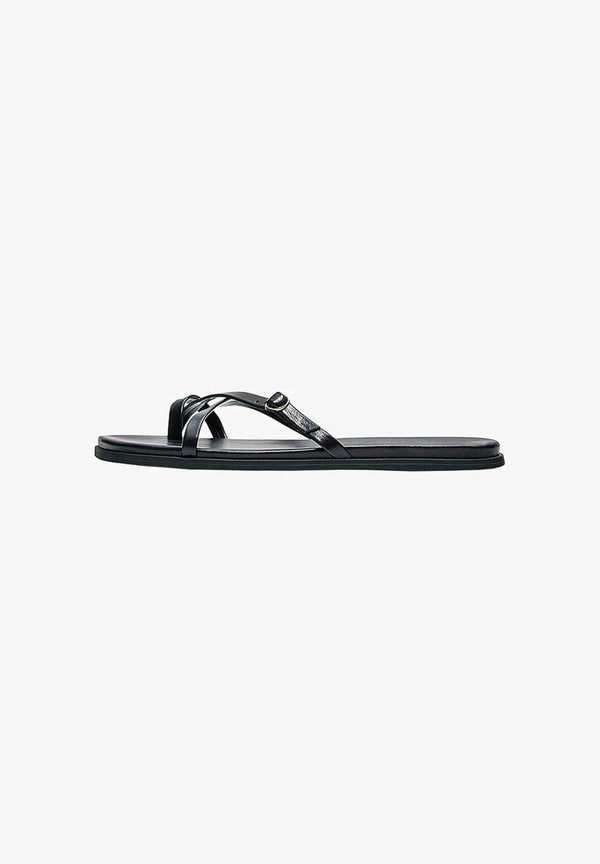 Bershka TOE RING -SANDALS - T-bar sandals - black
