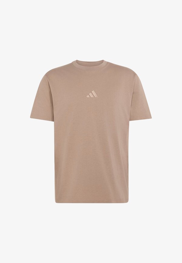 adidas Sportswear ADIDAS SMALL LOGO T SHIRT HERREN SPORTSHIRT - Basic T-shirt - brown