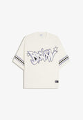 Bershka SHORT SLEEVE OVERSIZE - Print T-shirt - white