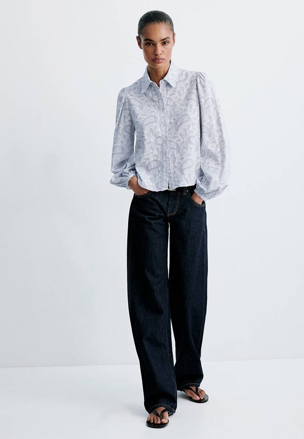 Mango ADULT - Button-down blouse - light blue