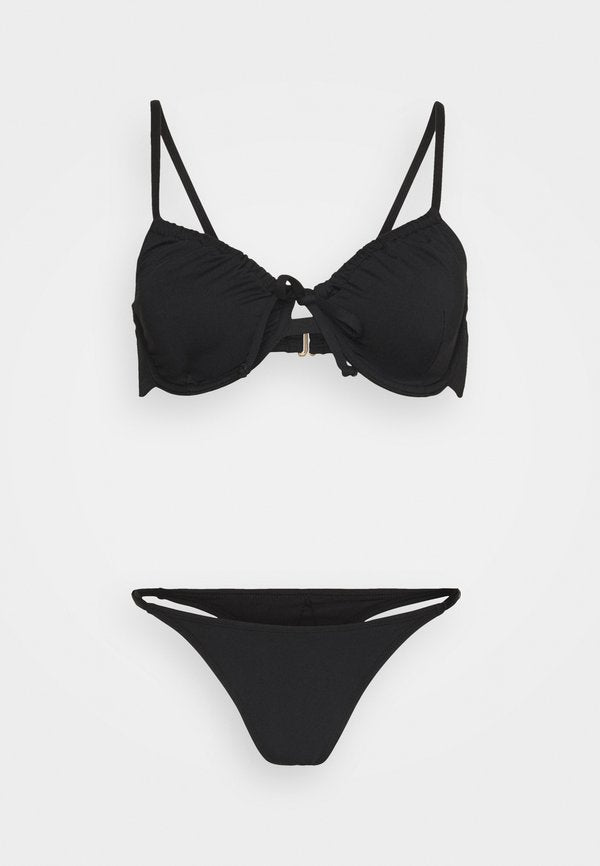 Cotton On Body HALF WIRE BRA/THIN STRAP THONG BIKINI SET