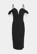 WAL G TALL SIMAH FRILL MIDI DRESS