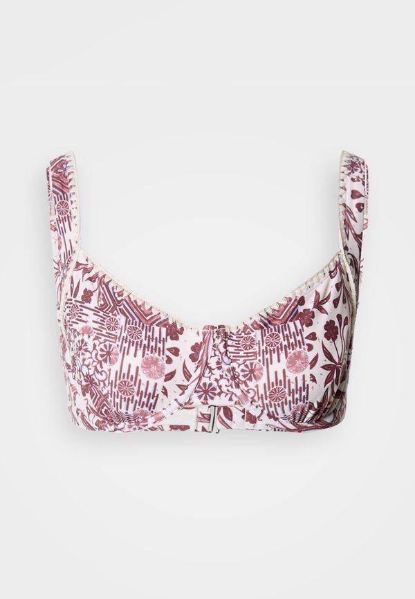 Abercrombie & Fitch CURVE LOVE WIDE STRAP UNDERWIRE FLORAL TICKING