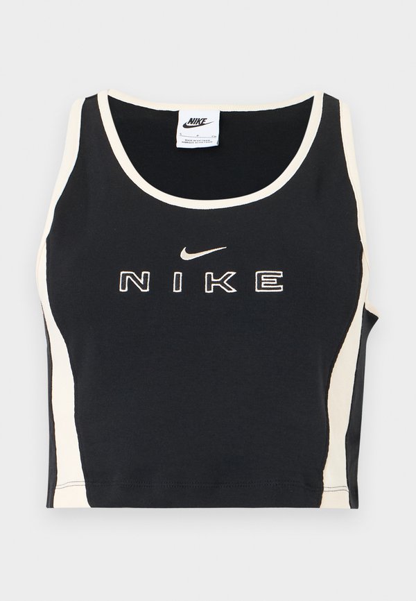 Nike Sportswear STREET CROP TANK - Top - black/chalk