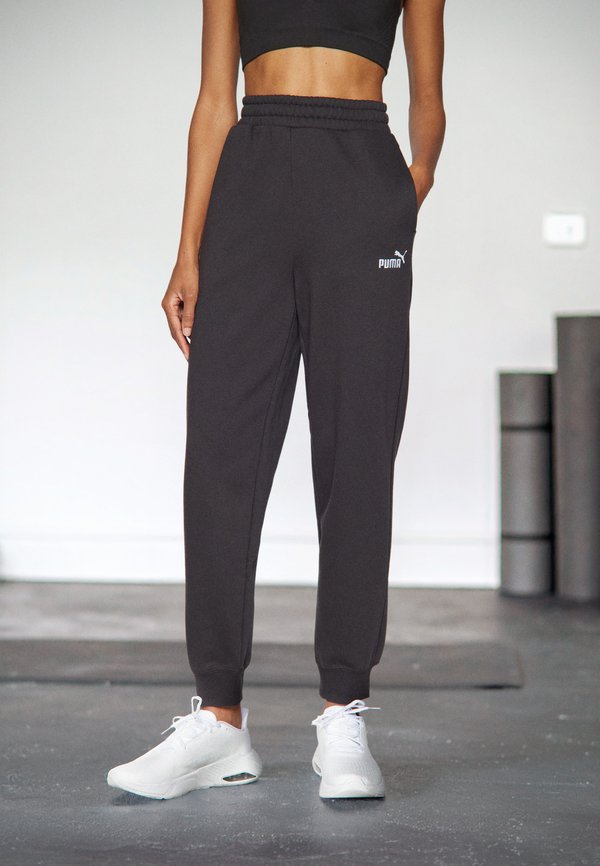 Puma SMALL LOGO COMFORT HIGH-WAIST SWEATPANTS  - Tracksuit bottoms - black