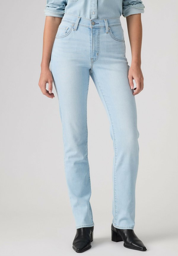 Levi's® 722 HIGH RISE SLIM TRUE BLUE RINSE - Slim fit jeans - true blue rinse - light indigo - worn in