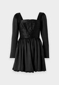 Abercrombie & Fitch The A&F Emerson Bubble Hem Satin Mini Dress