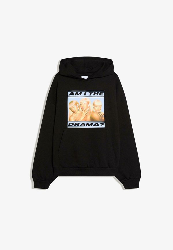 Bershka CARDI B PRINT  - Hoodie - black