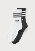 adidas Originals 3S GLITTER CR 2PACK - Socks - black/white