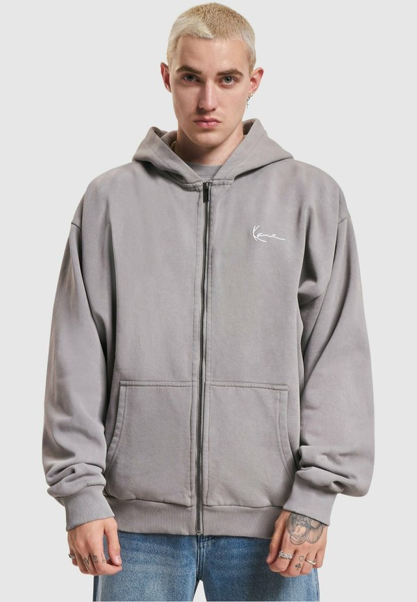 Karl Kani CHEST SIGNATURE OS WASHED HEAVY SWEAT WOLF FULL ZIP