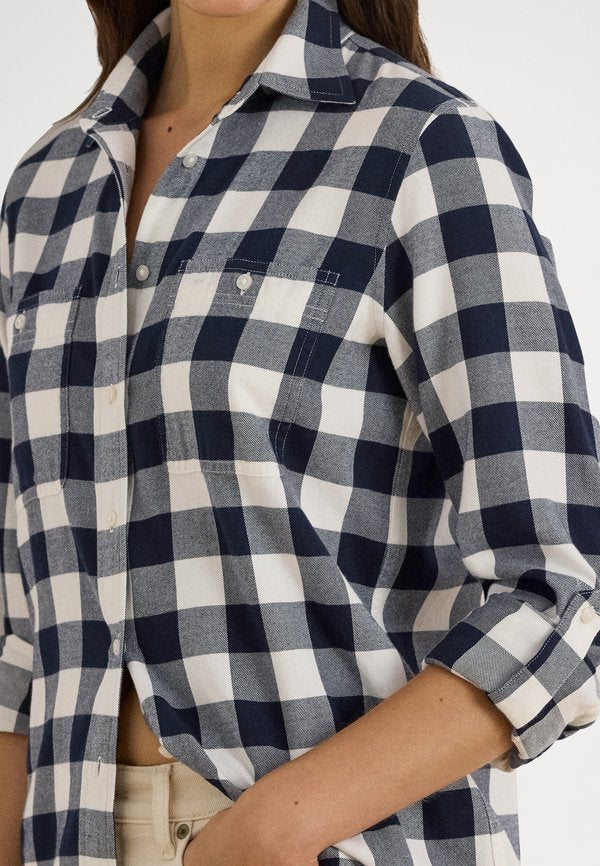 Lauren Ralph Lauren RELAXED FIT CHECK COTTON SHIRT