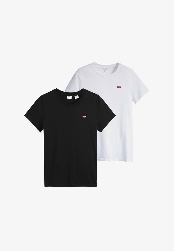 Levi's® 2ER PACK - Basic T-shirt - schwarz weiß