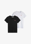 Levi's® 2ER PACK - Basic T-shirt - schwarz weiß