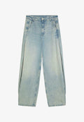 Bershka BARREL JEANS - Relaxed fit jeans - light blue