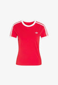 adidas Originals 3-STRIPES SLIM T-SHIRT - Print T-shirt - better scarlet/white