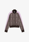 Puma T7 SNAKE AOP SHORT TRACK JACKET - Zip-up sweatshirt - chocolate fondue