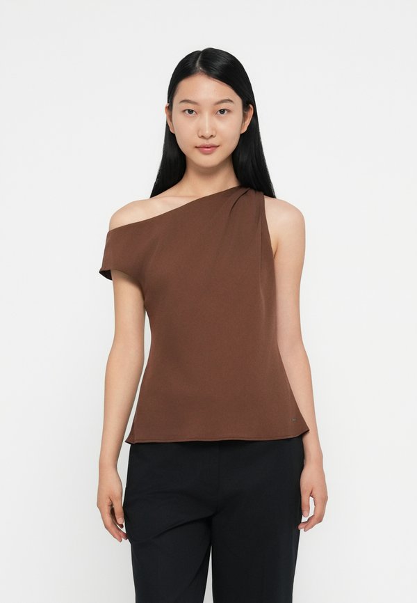 Calvin Klein ONE SHOULDER - Blouse - rocky road
