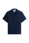 Tommy Jeans REGULAR FIT GEOMETRIC EMBROIDERY SHORT SLEEVE SHIRT