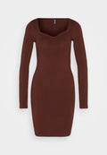 Pieces PCSOFFI  SQUARE NECK MIDI DRESS