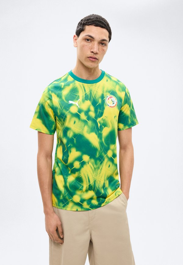 Puma SENEGAL FSF FTBLCULTURE TEE - National team wear - wild green/yellow