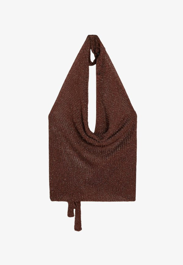 Bershka Blouse - dark brown