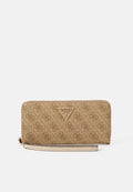 Guess LAUREL LARGE ZIP AROUND - Wallet - beige