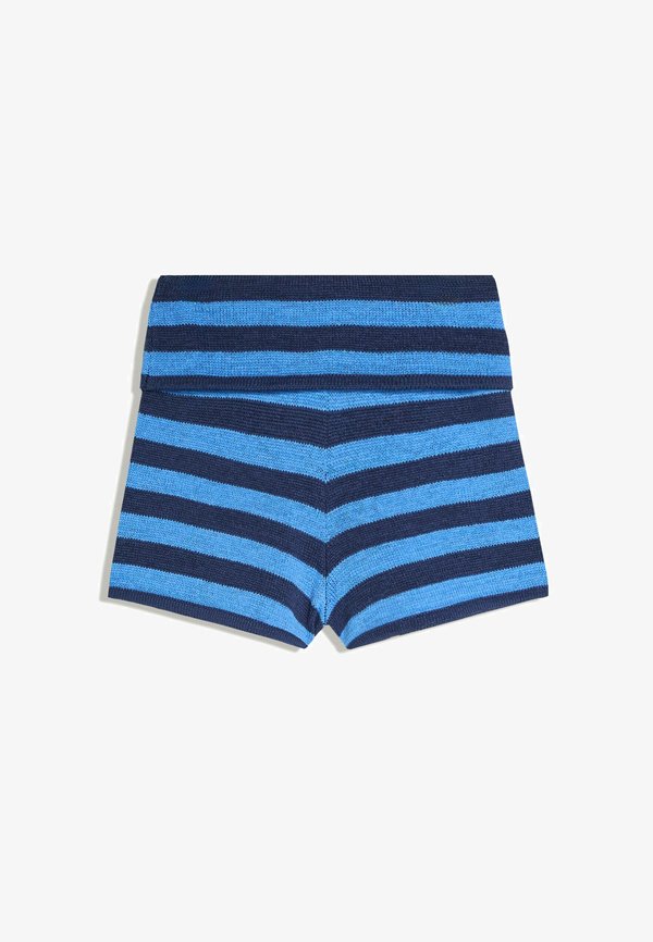Bershka STRIPED - SHORTS - Shorts - dark blue