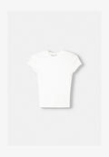 Bershka SHORT SLEEVES WITH A ROUND NECK - T-SHIRT 02666152 - Basic T-shirt - white