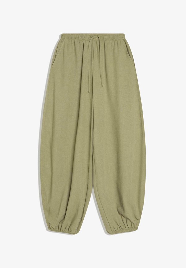 Bershka RUSTIC BLOOMER - TROUSERS - Trousers - khaki