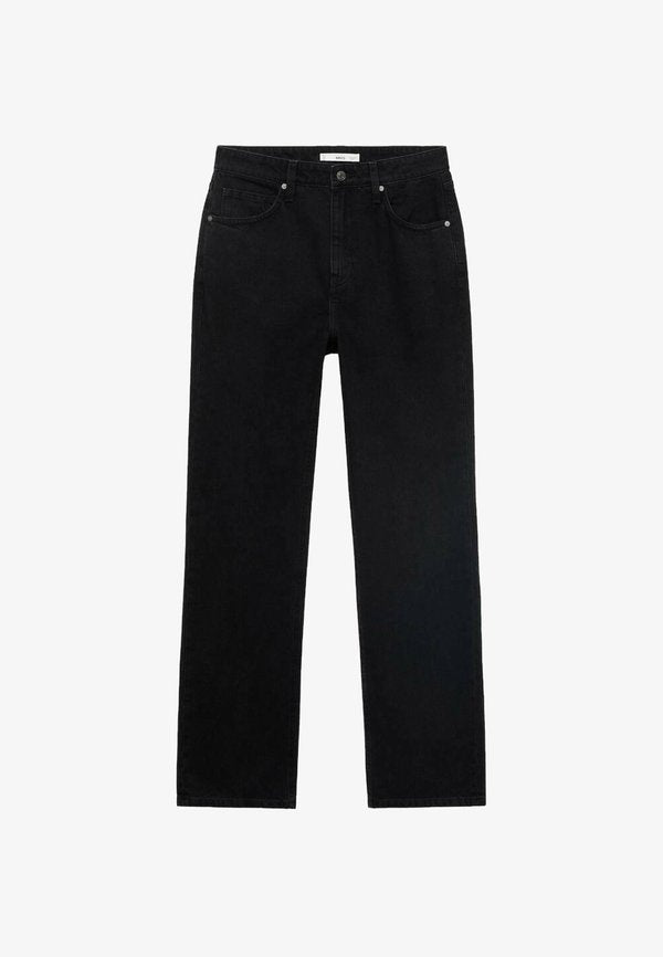 Mango Straight leg jeans - black denim