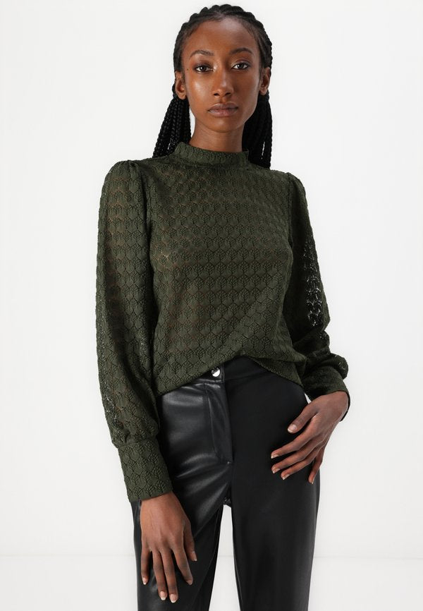 JDY JDYAVERY L/S LACE TOP JRS NOOS