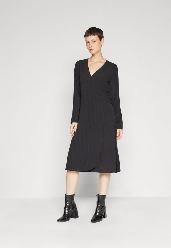 VILA VILOVIE NEW WRAP MIDI DRESS