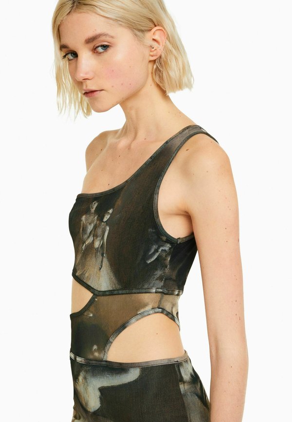 Bershka WITH ASYMMETRIC STRAP AND ART SERIES PRINT-MINI