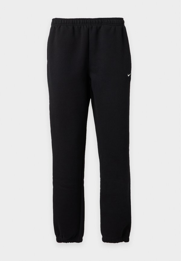 Nike Sportswear STUDIO FLEECE MID-RISE CUFFED PANTS - Tracksuit bottoms - total black/sail