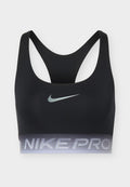 Nike Performance BRA - Medium support sports bra - black/ghost/smoke grey