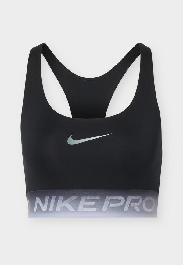 Nike Performance BRA - Medium support sports bra - black/ghost/smoke grey