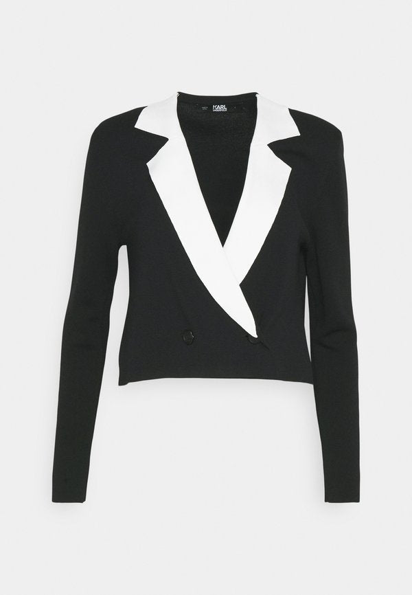 KARL LAGERFELD CROPPED CARDIGAN